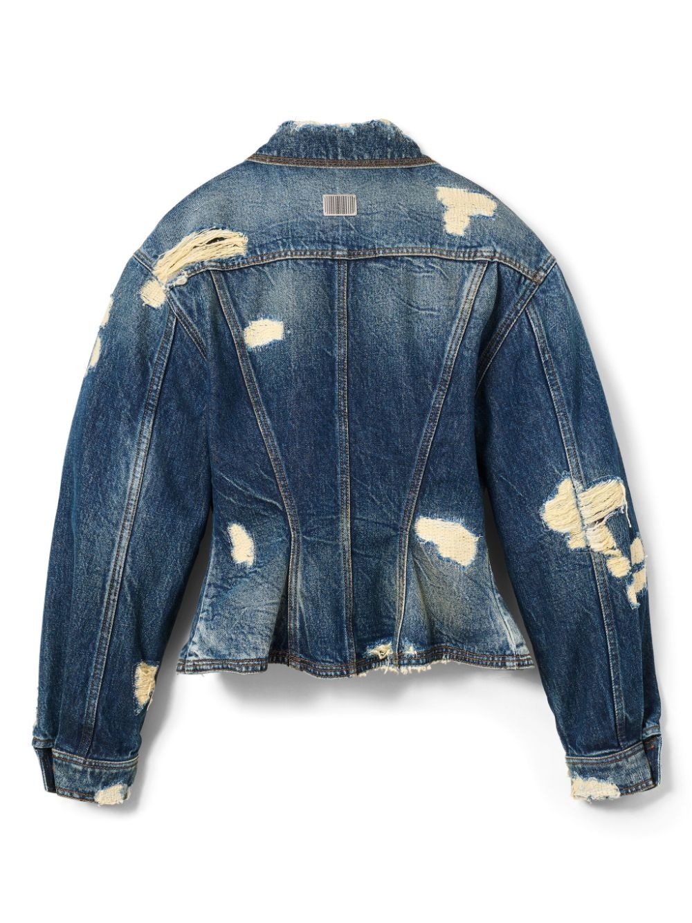 distressed denim jacket - 6