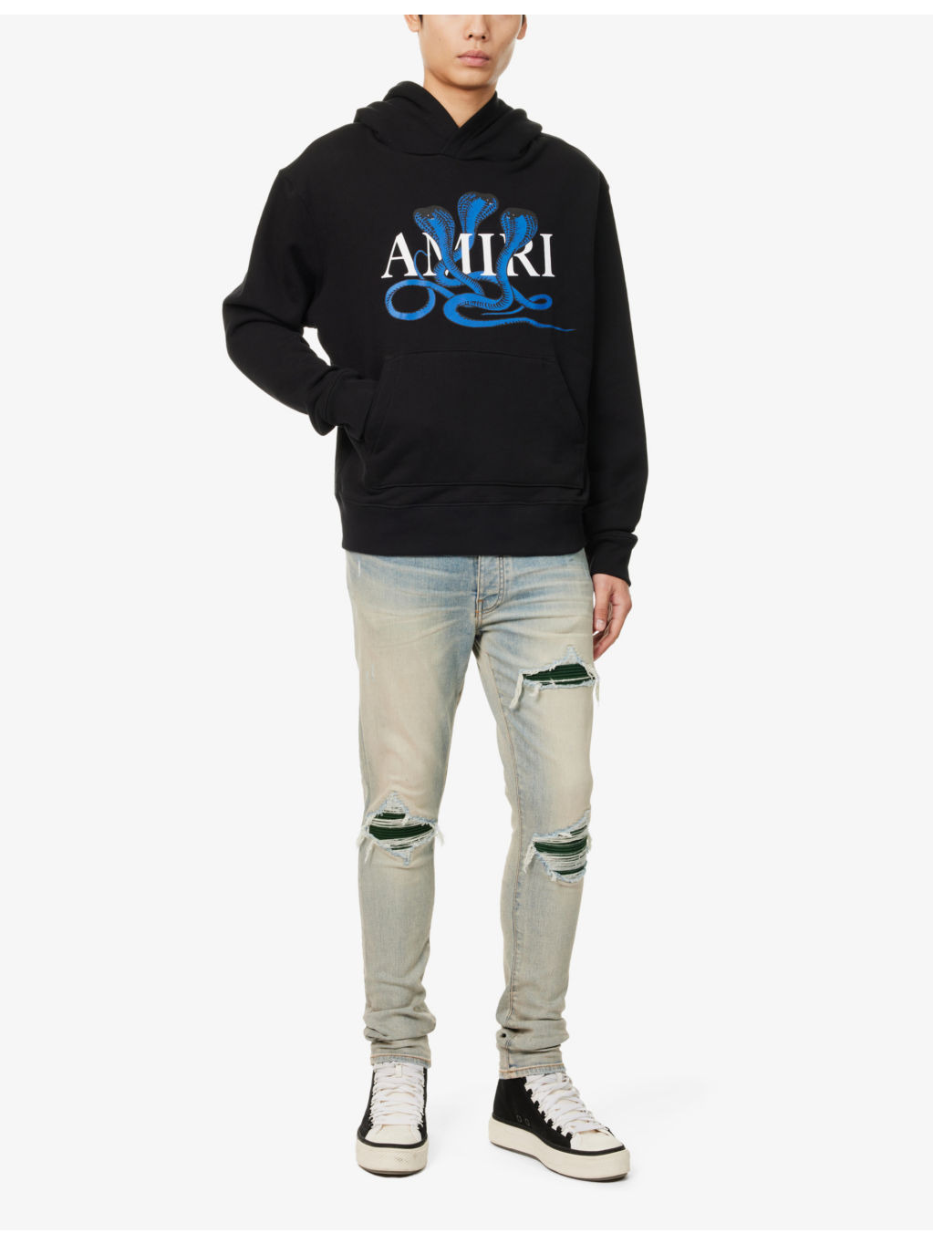 Suede Mx1 ribbed-panel slim-leg denim jeans - 2