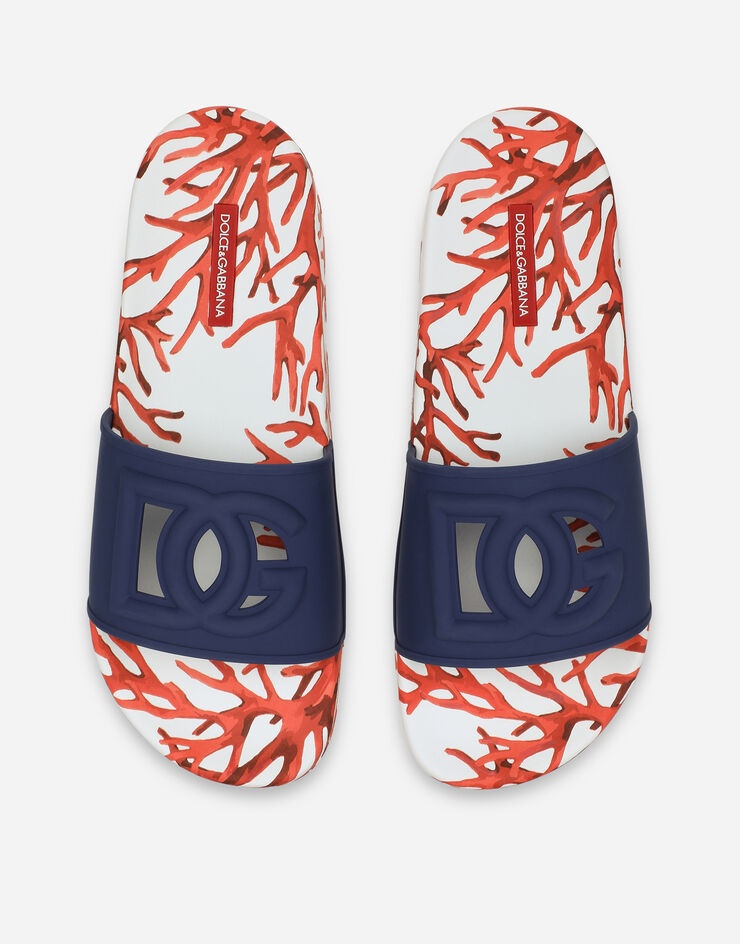 Rubber beachwear sliders with DG logo - 4