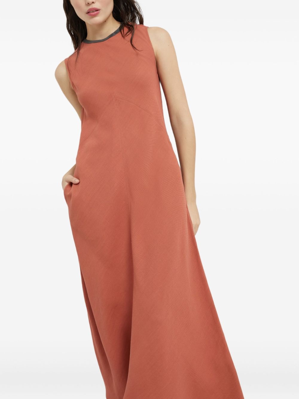 Monili chain-detail midi dress - 5
