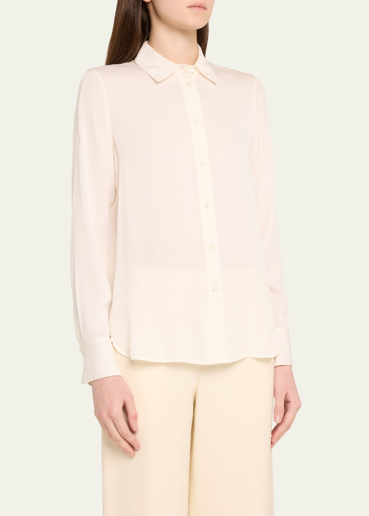 Classic Button-Front Blouse - 4