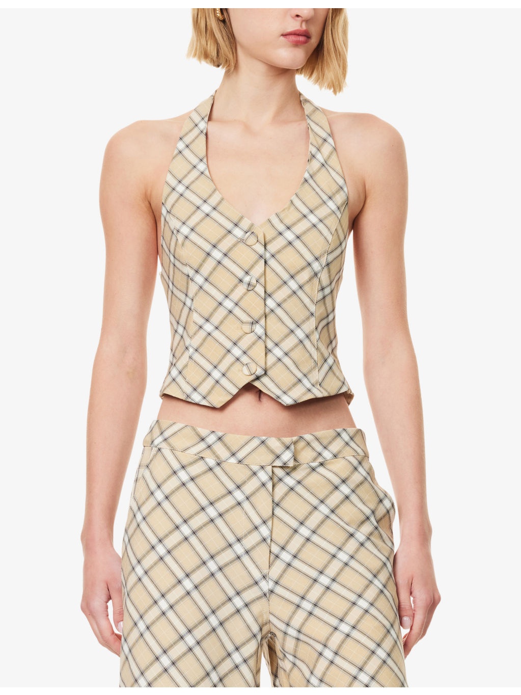 Sloane Check Woven Waistcoat - 3