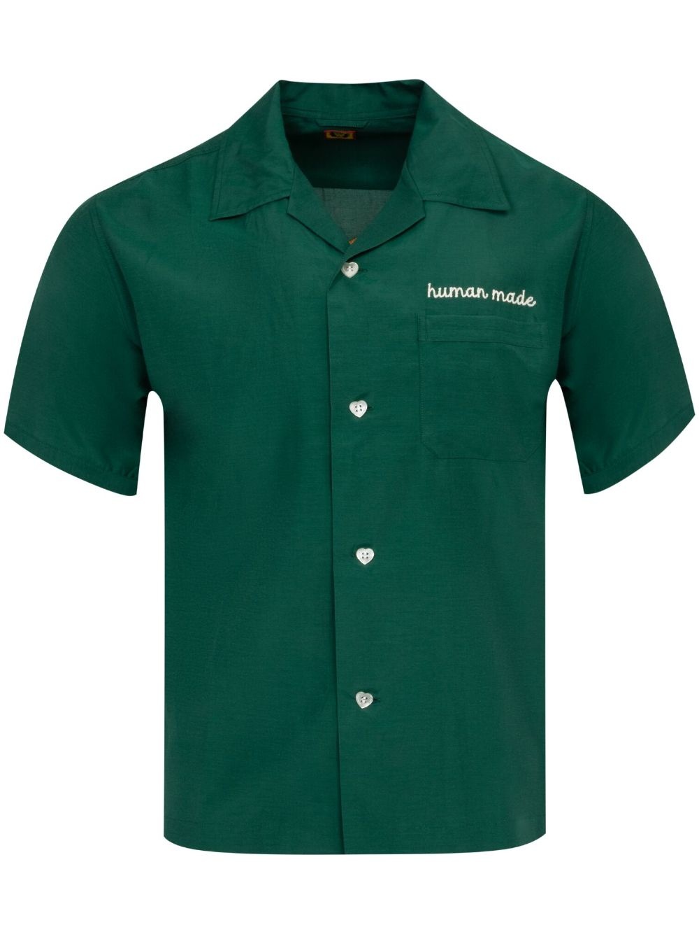 logo-embroidered short-sleeve shirt - 1