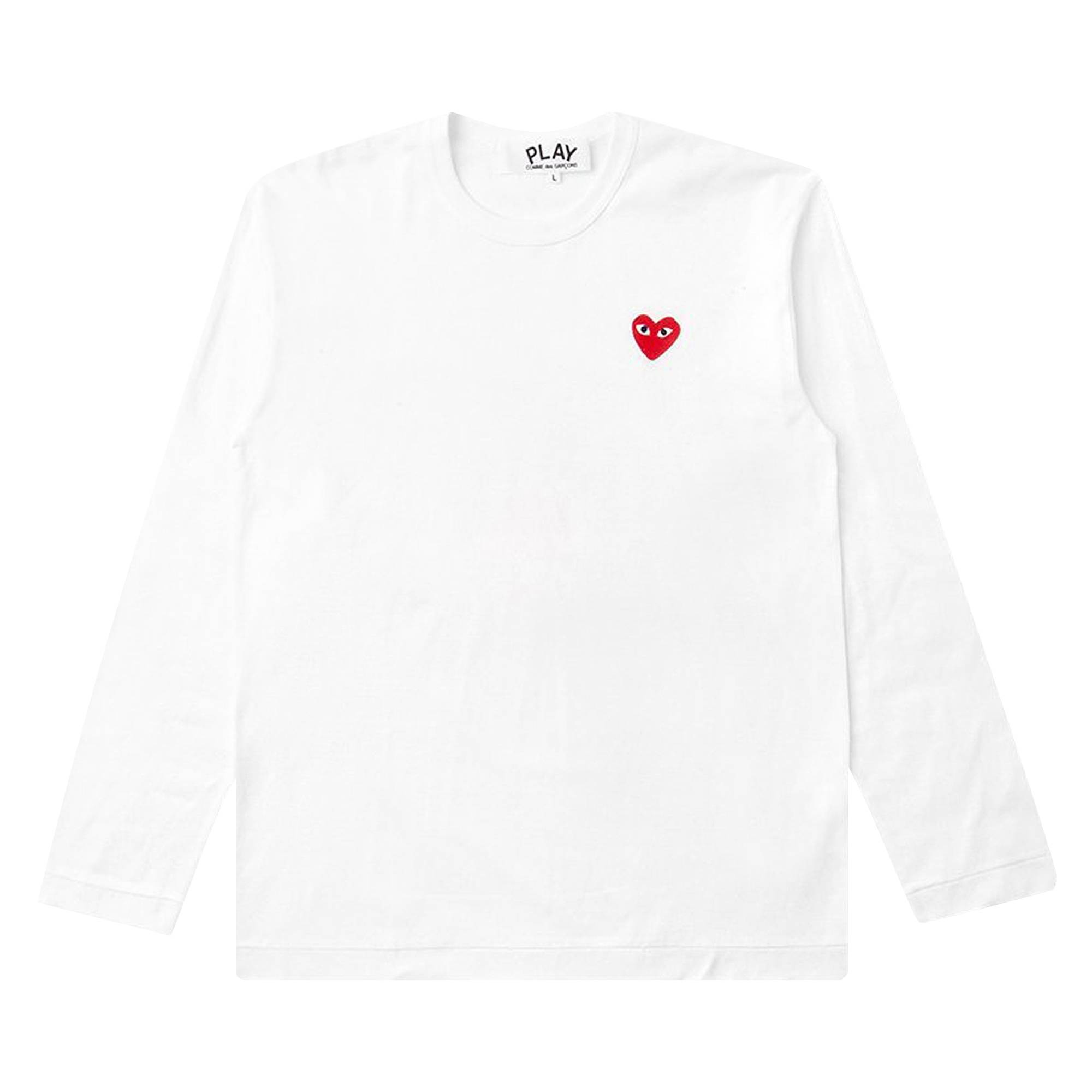 Comme des Garçons PLAY Emblem Long-Sleeve T-Shirt 'White' - 1
