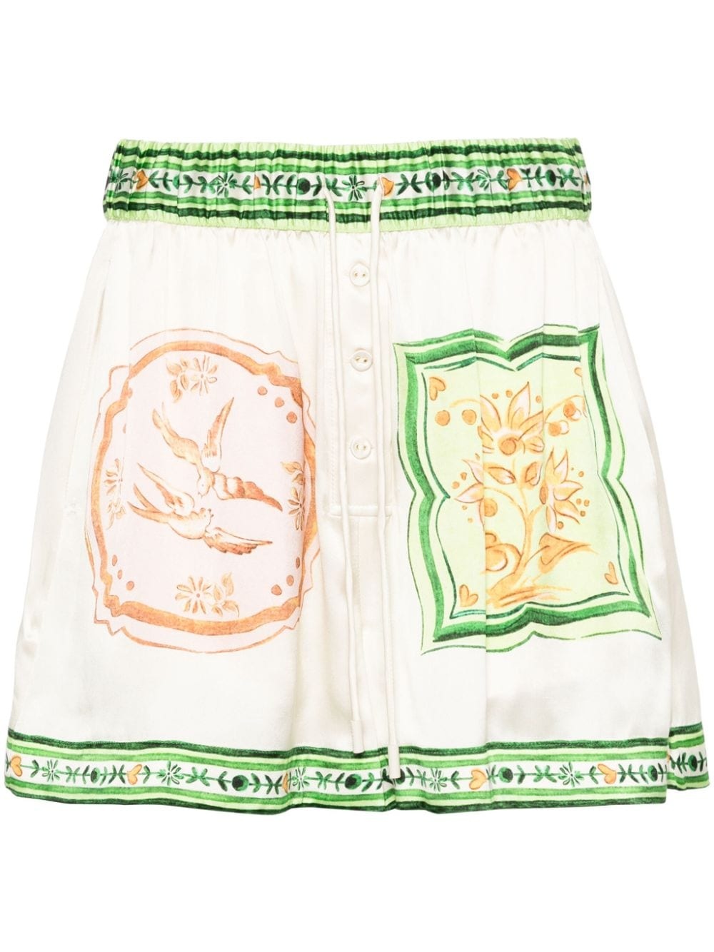 Porcelain silk shorts - 1