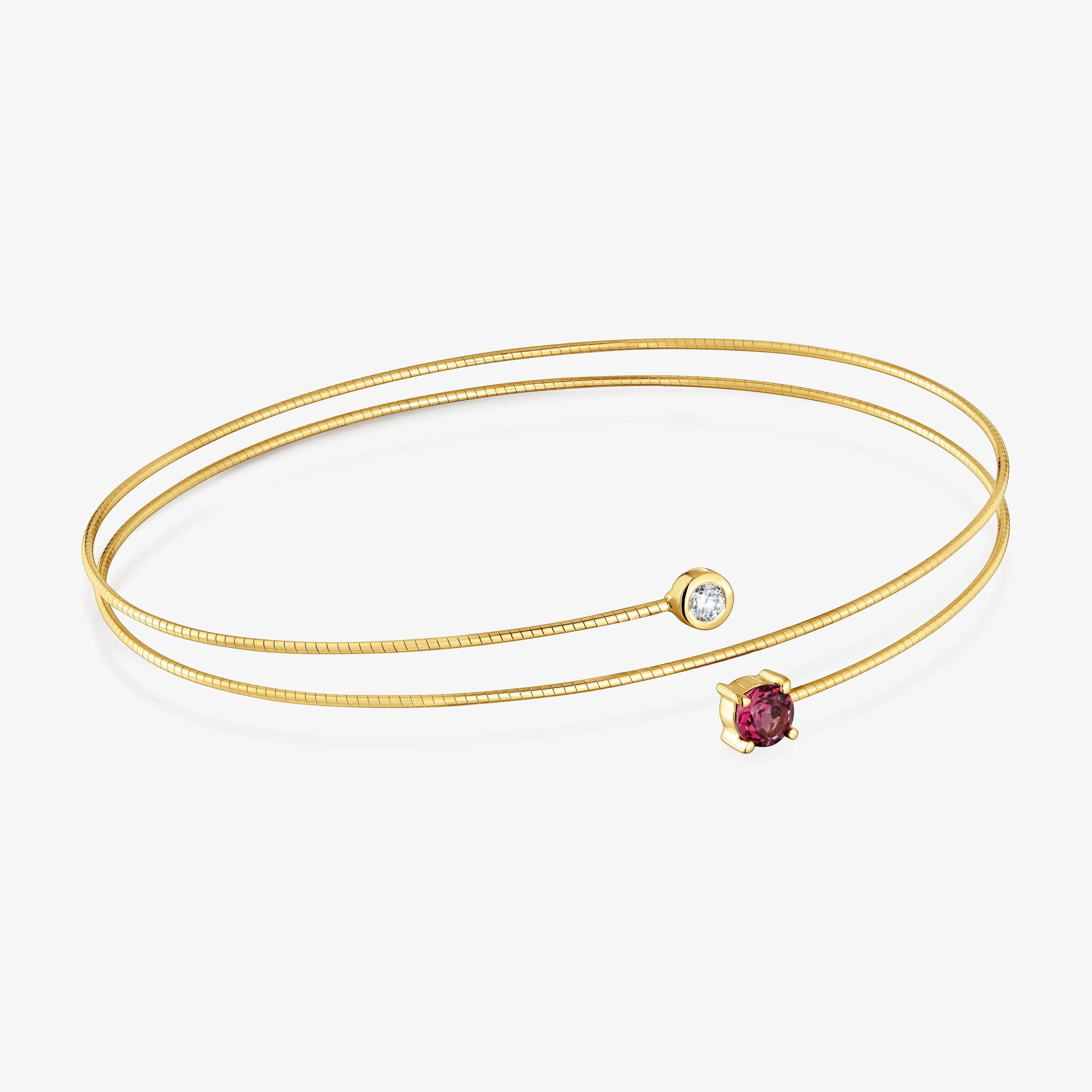 9kt gold, titanium, diamond and rhodolite Bangle TOUS Bucle - 1
