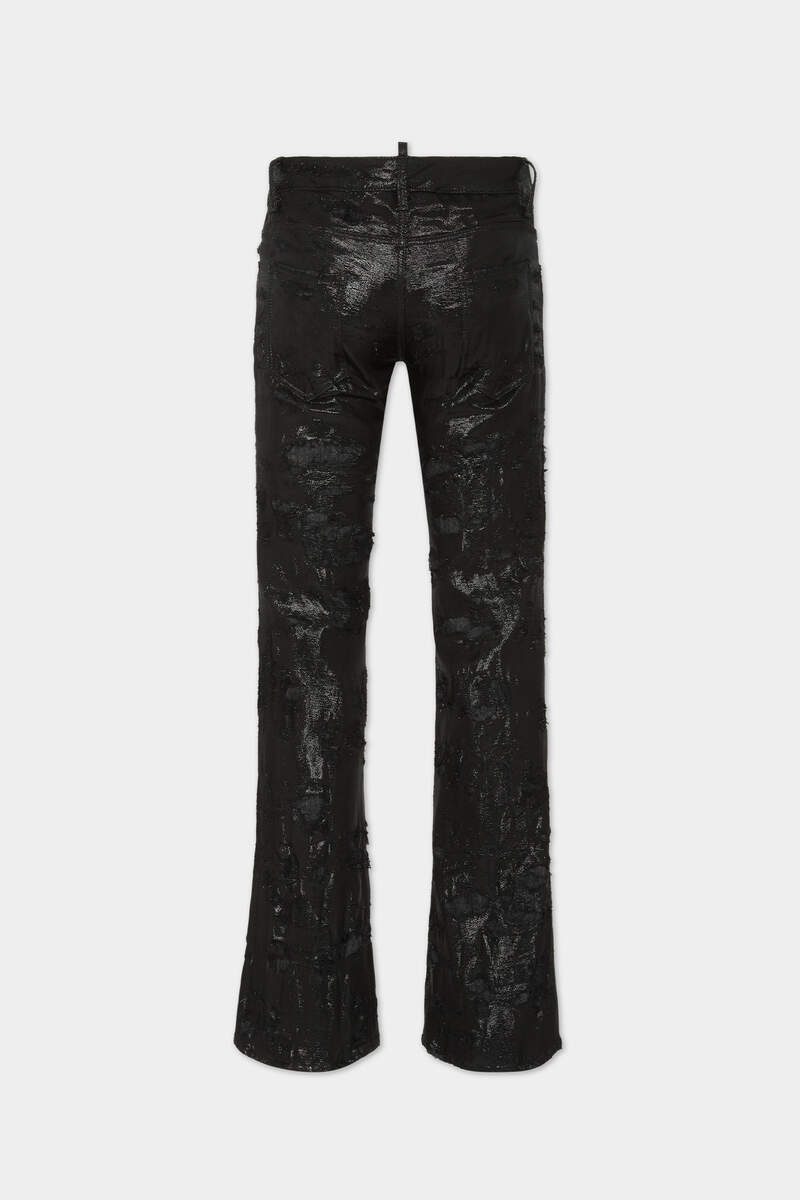 BLACK DISCO WASH SHARPEI FLARED BOOTCUT JEANS - 2