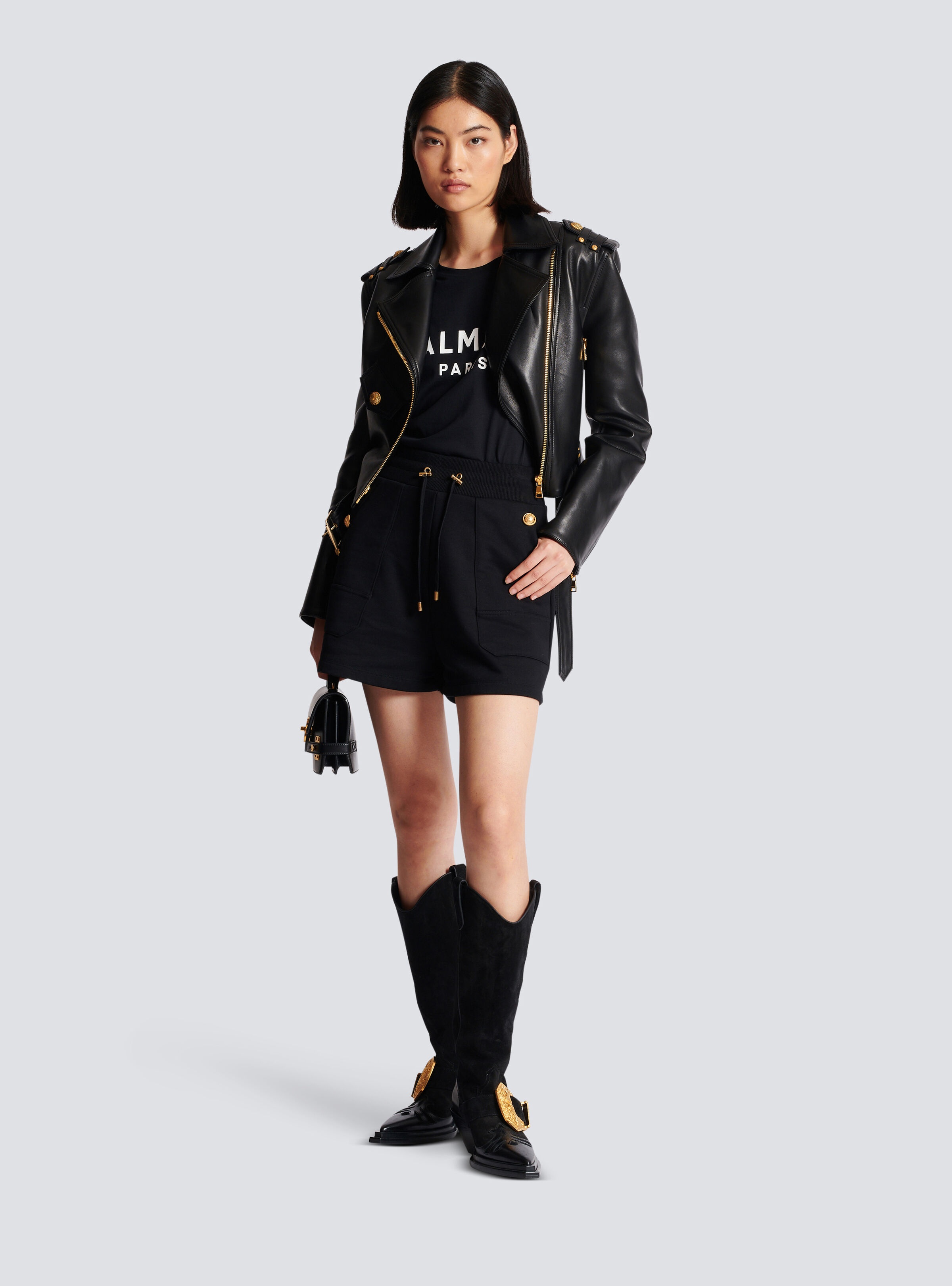 Balmain 6-button knit shorts | REVERSIBLE