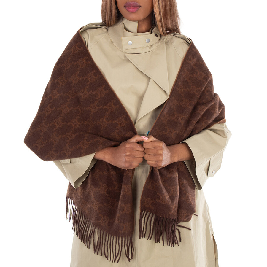 Celine Scarf With Fringe Edges - 2