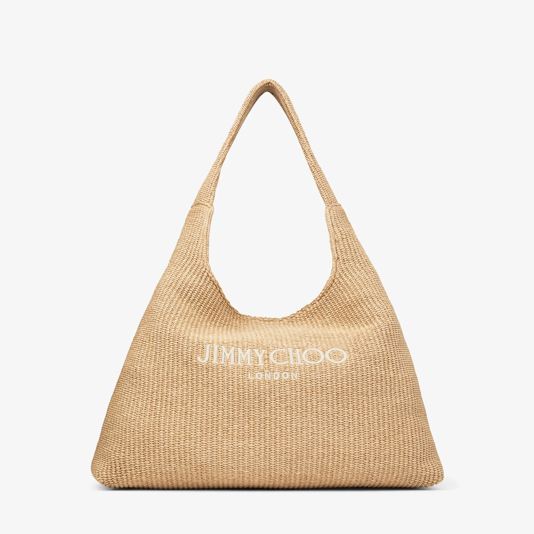 Beach Diamond Hobo L Natural Raffia Shoulder Bag - 1