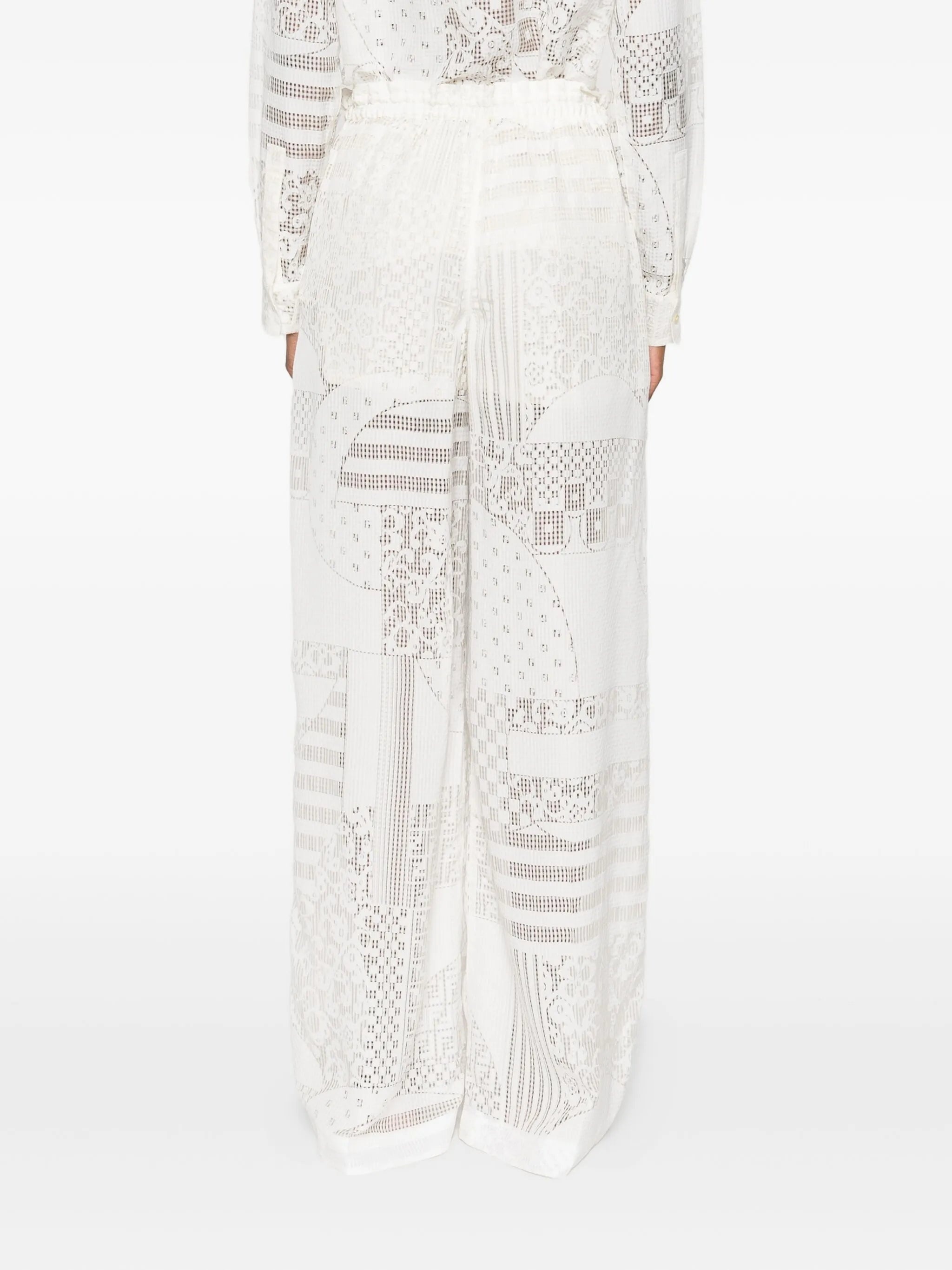 Fendi Lace-panel Trousers - 4