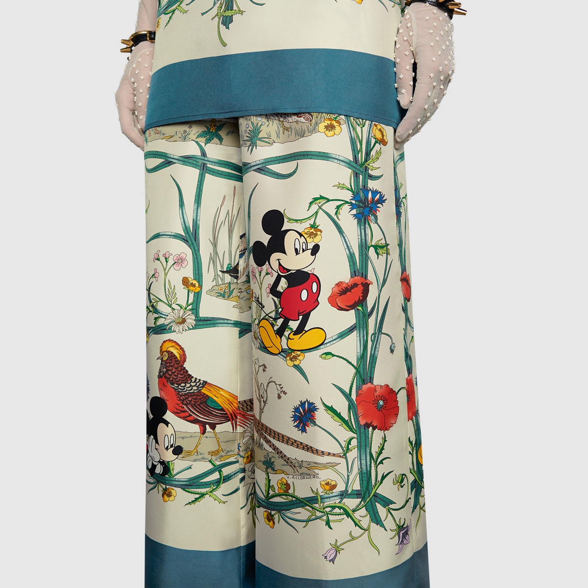 Disney x Gucci silk pajama pant - 5