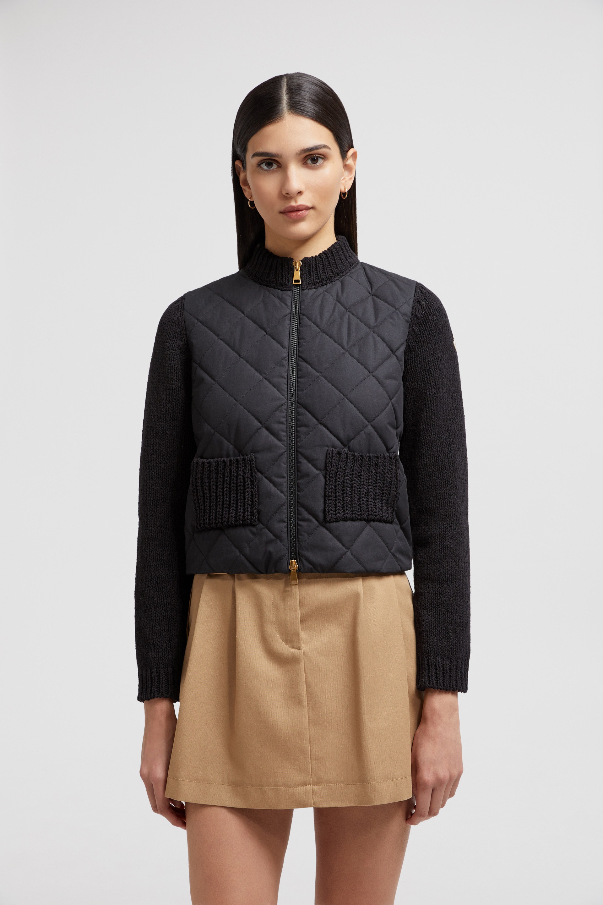 Padded Cotton Zip-Up Cardigan - 3