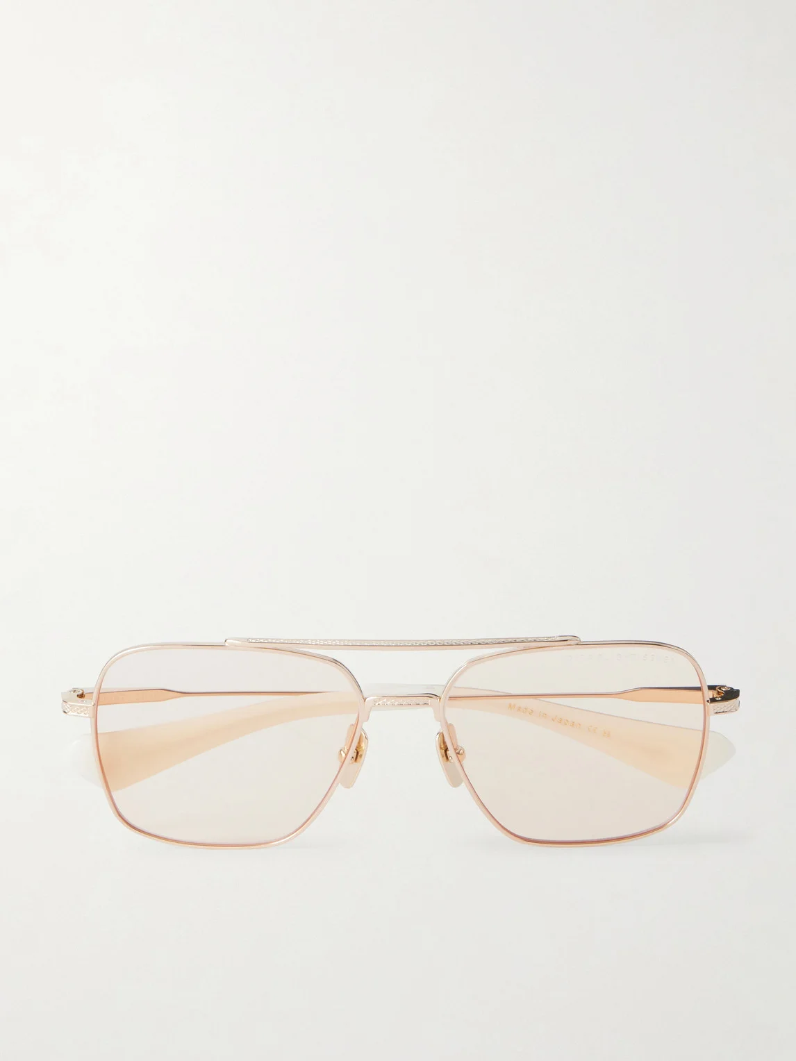Flight-Seven Aviator-Style Gold-Tone Titanium Sunglasses - 1