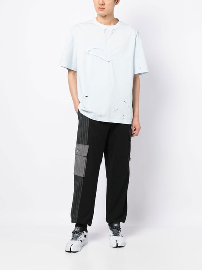 FENG CHEN WANG double-layer distressed effect T-shirt outlook