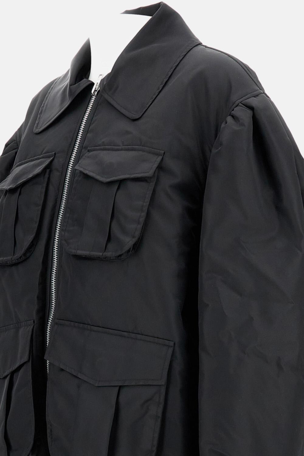 Bomber jacket with puff sleeves and multiple pockets - 5