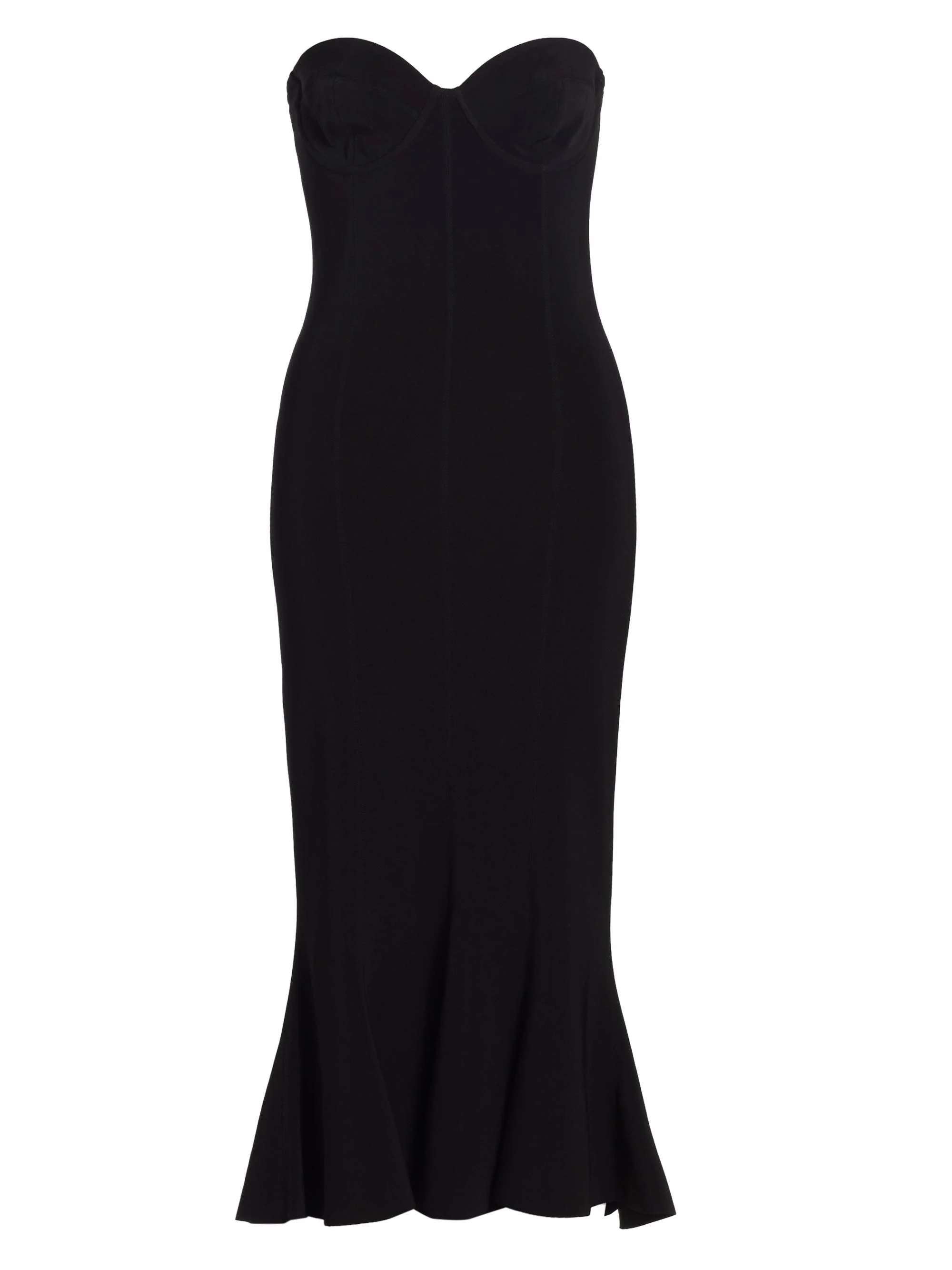 Women's Strapless Corset Dress - Black - 1