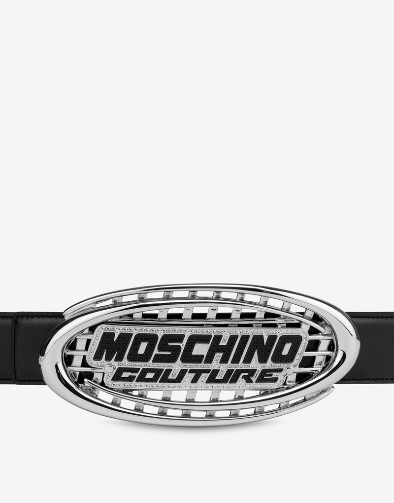 Moschino LOGO BUCKLE CALFSKIN BELT outlook