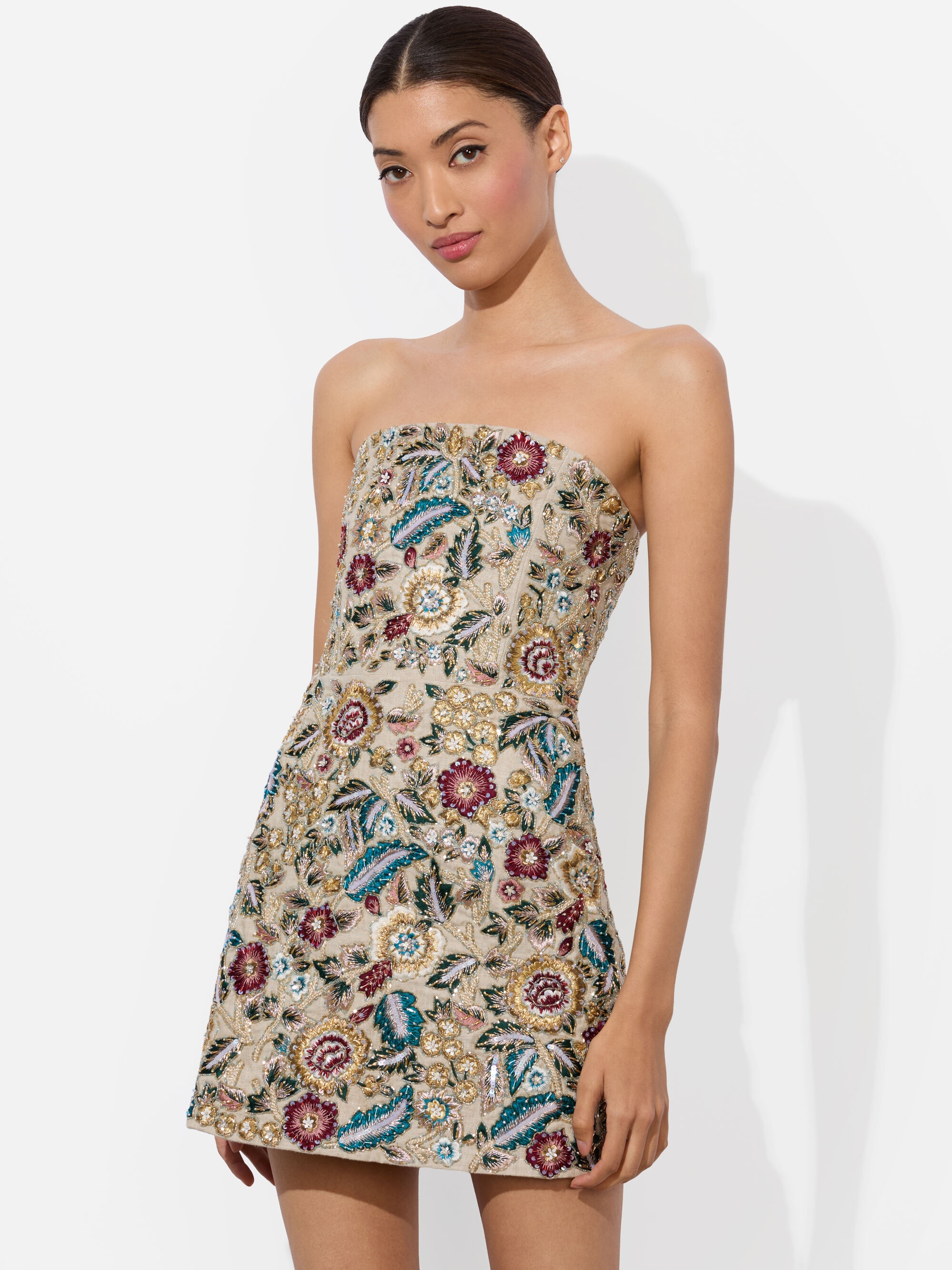 VELIA EMBELLISHED MINI GOWN - 5