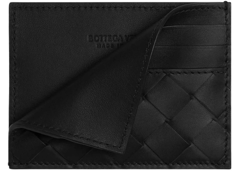 Bottega Veneta Bottega Veneta Intrecciato Card Case (635057 VCPQ3 8803) Black outlook