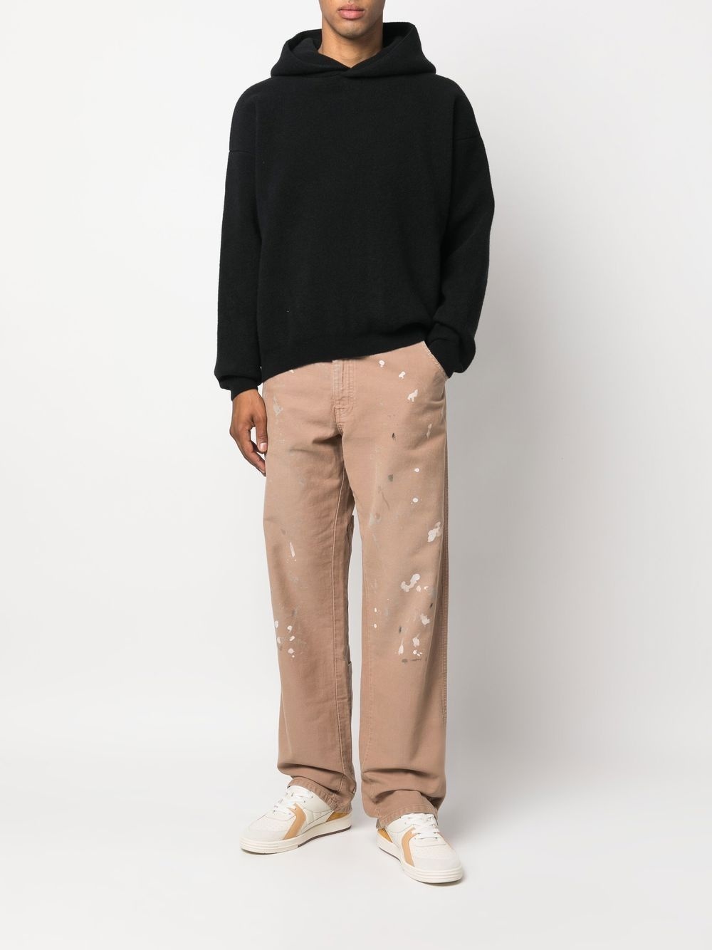 paint-splatter patch pocket jeans - 2