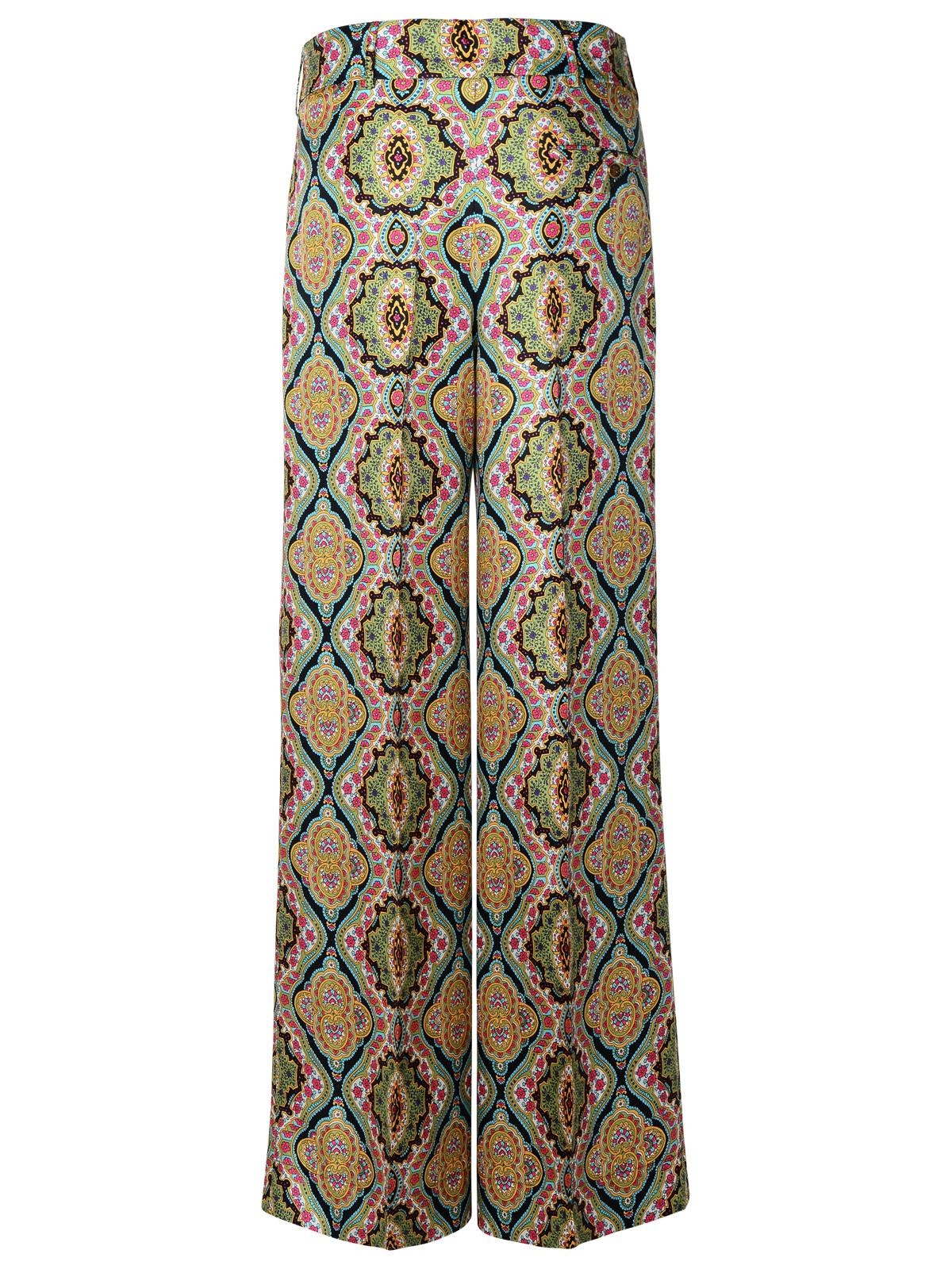 Etro Multi Silk Trousers Women - 3
