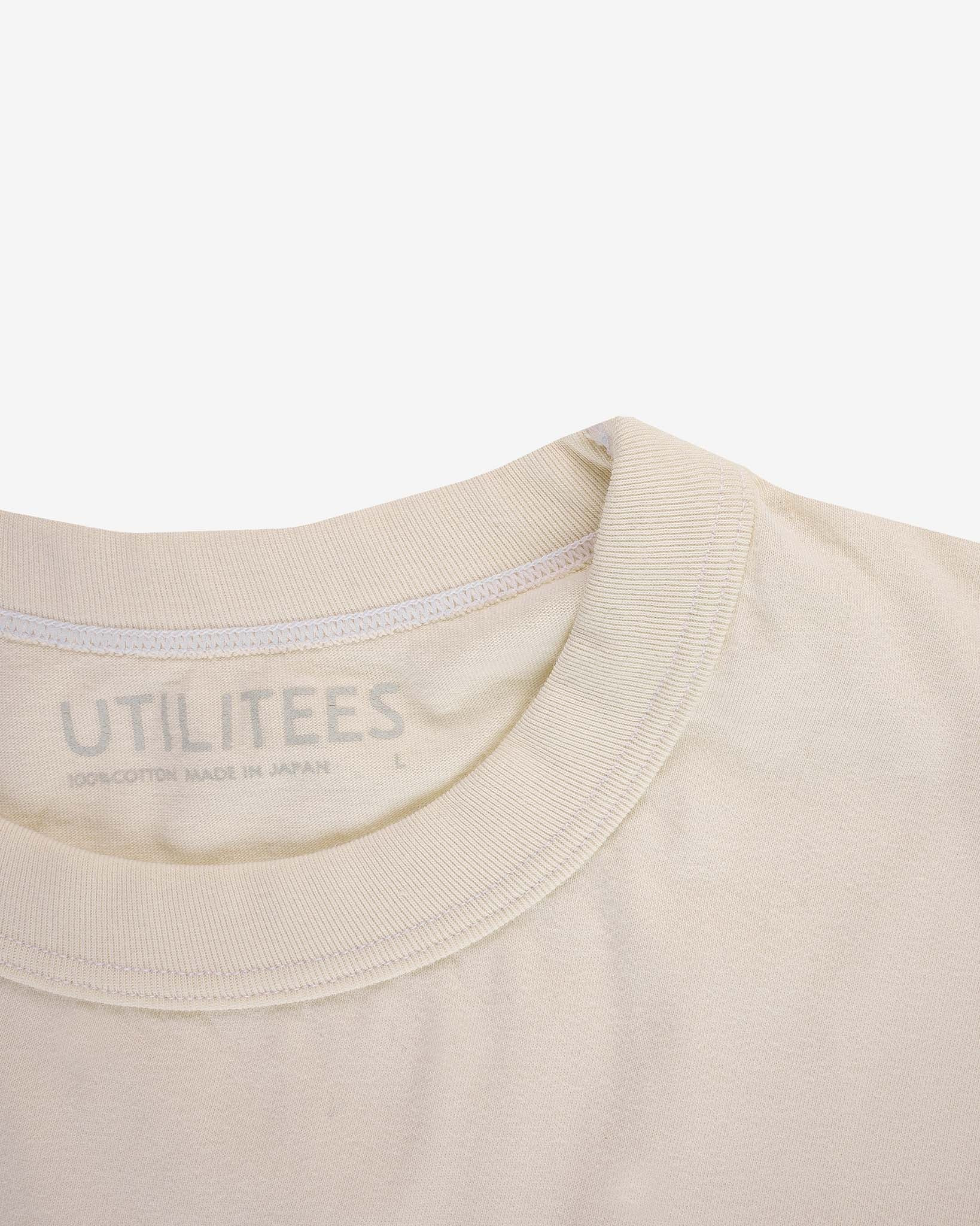 UTIL-NPDYE-REED UTILITEES - 5.5oz Loopwheel Crew Neck T-Shirt - Natural Pigment Dyed Reed - 6