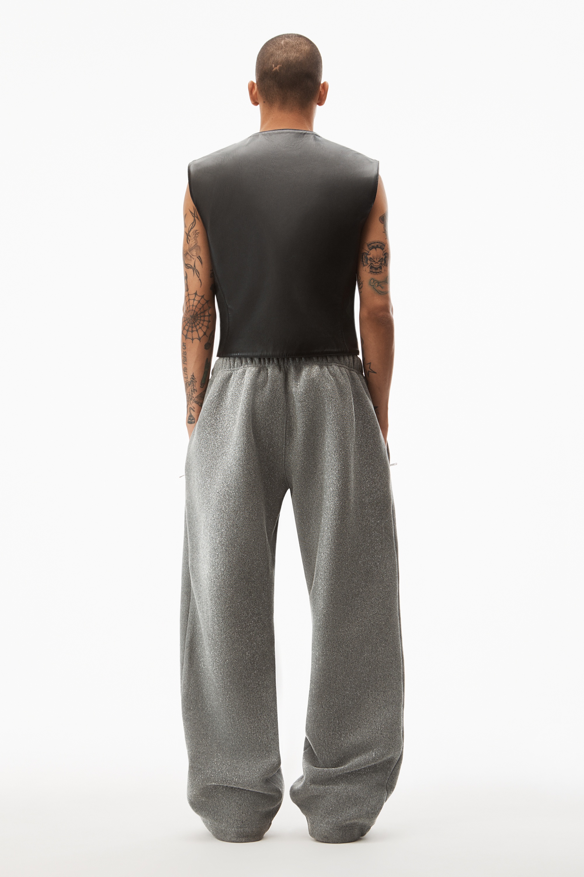 STAR SWEATPANTS IN DENSE FLEECE - 4