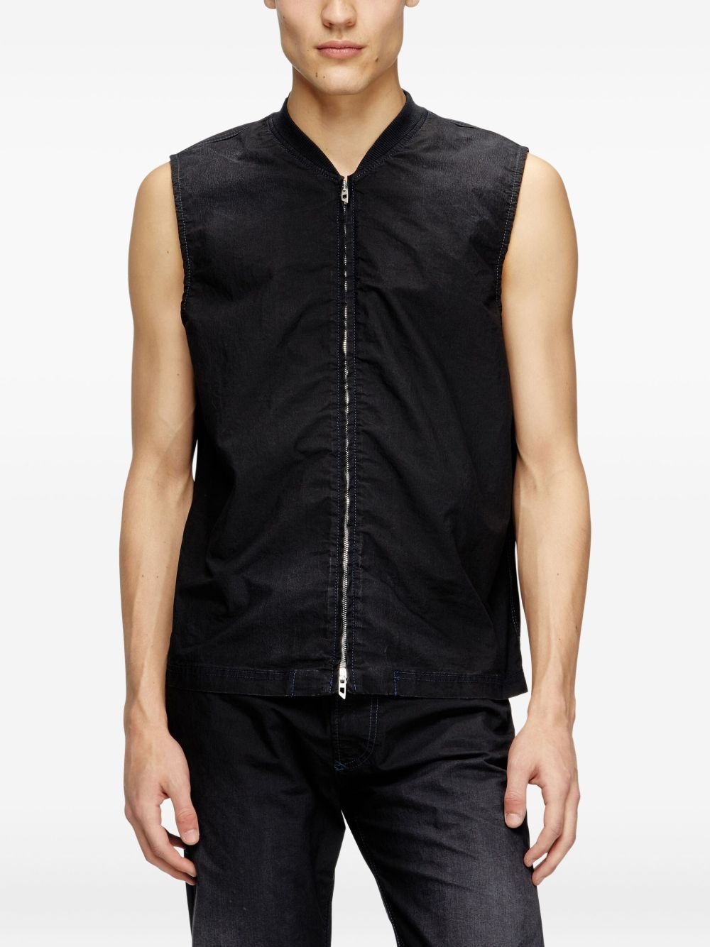D-Sund-D-N zip-up sleeveless gilet - 3
