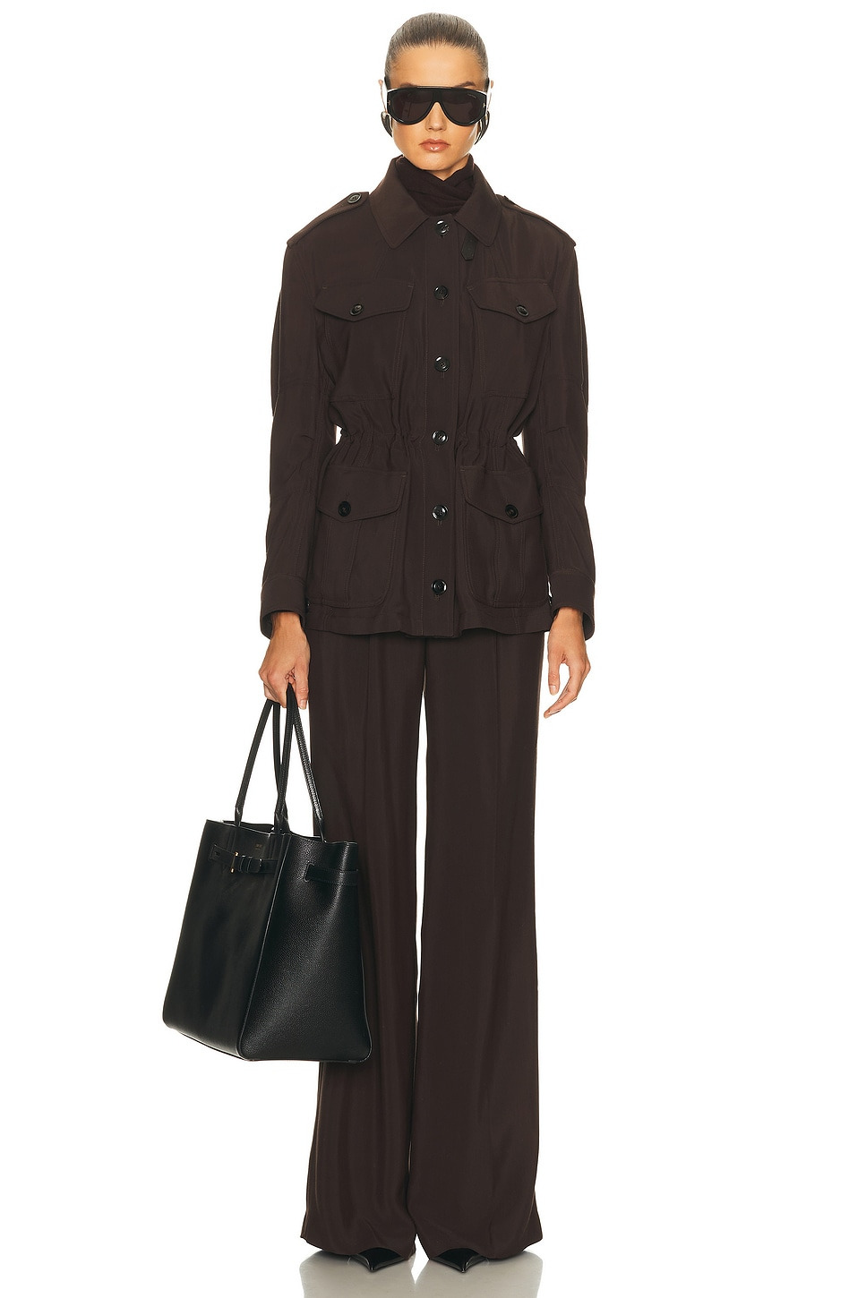 Tailored Double Pleat Wide Leg Pant - 5