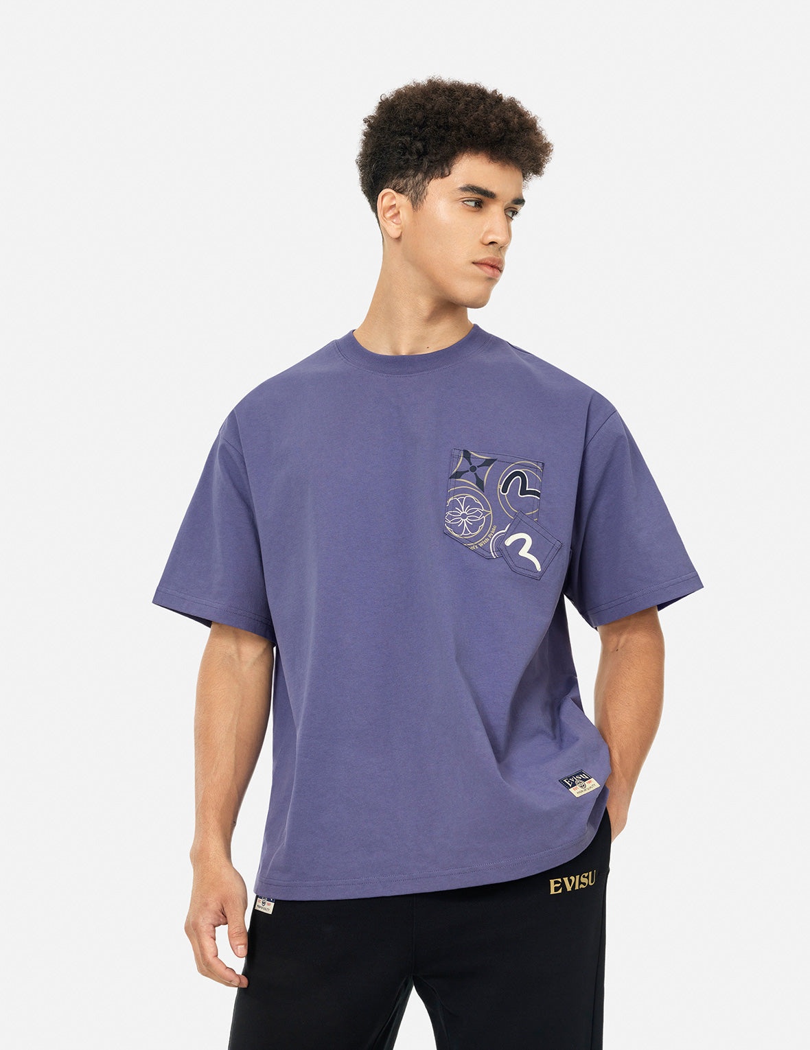 Multi-Pocket and Multi-Print Loose Fit T-shirt - 6