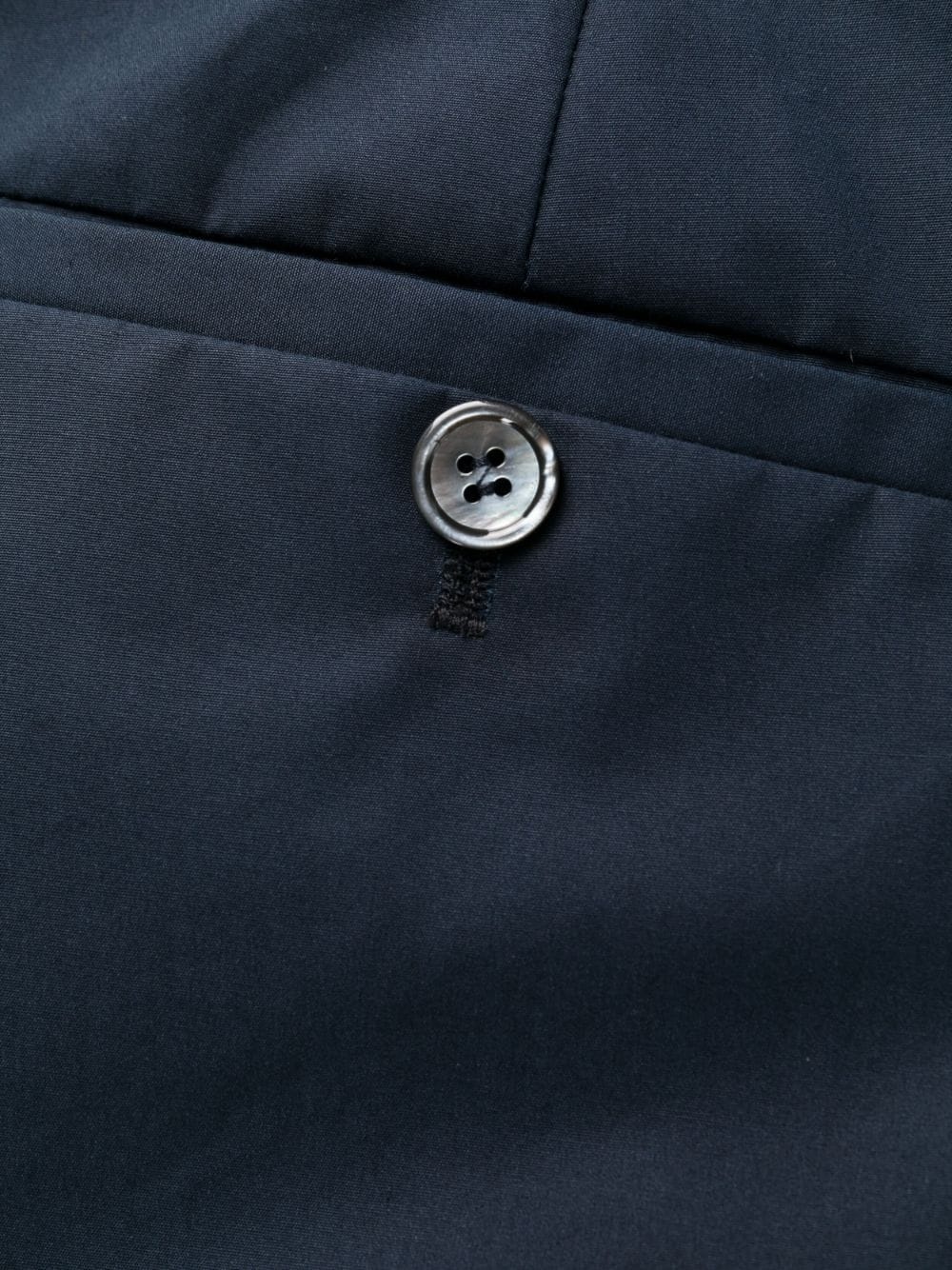 drawstring-waist cotton trousers - 6