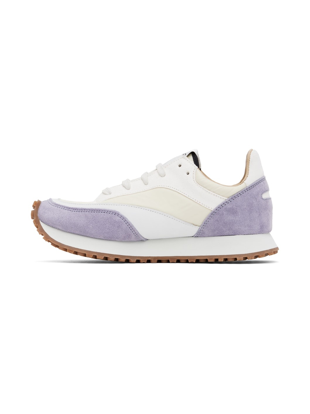 White & Purple Tempo Sneakers - 3