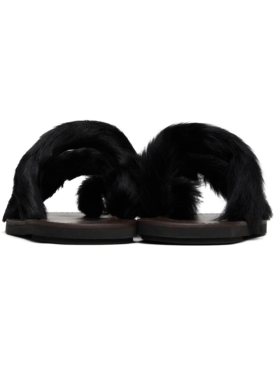 Black Open Toe Sandals - 2