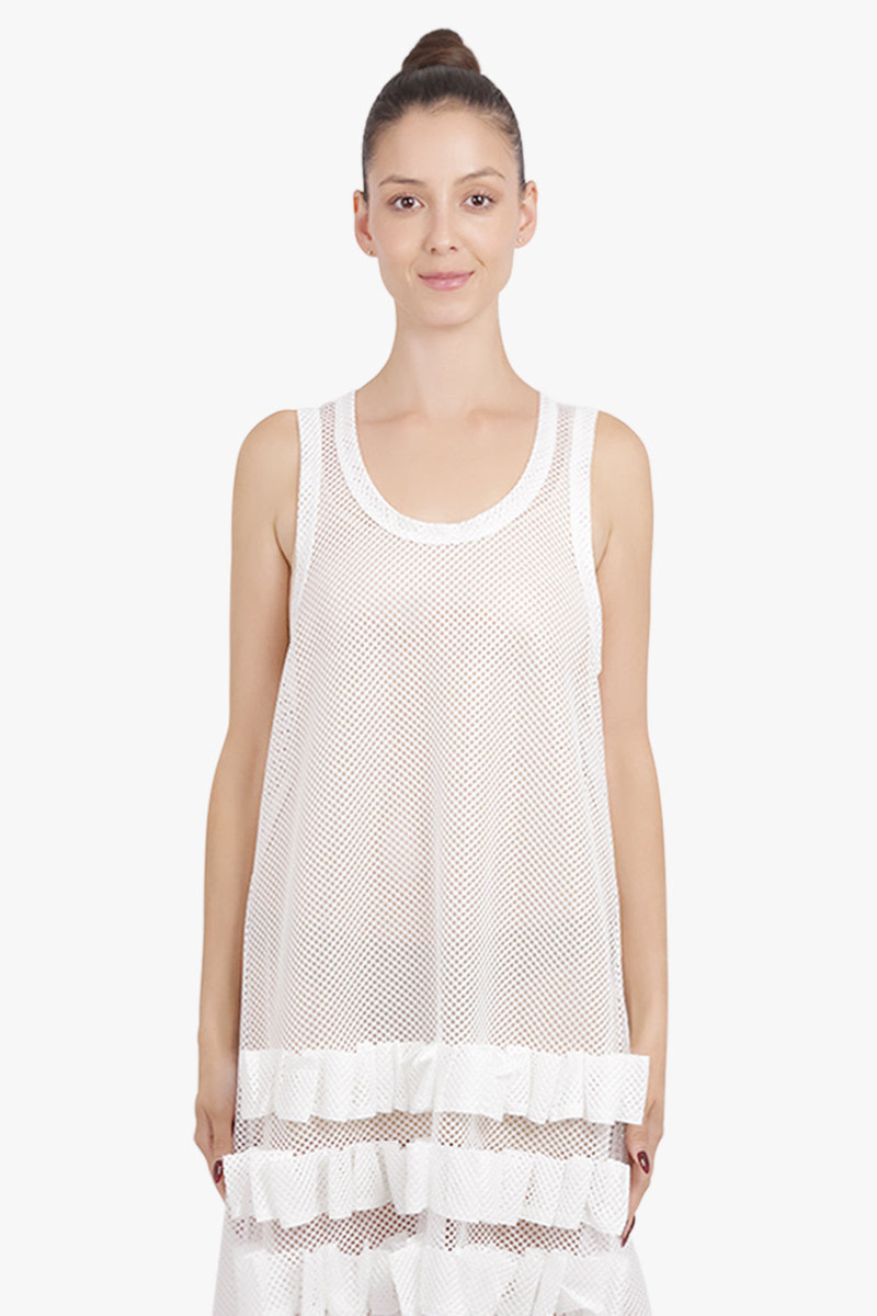 Comme Des Garçons MESH SINGLET DRESS | WHITE outlook
