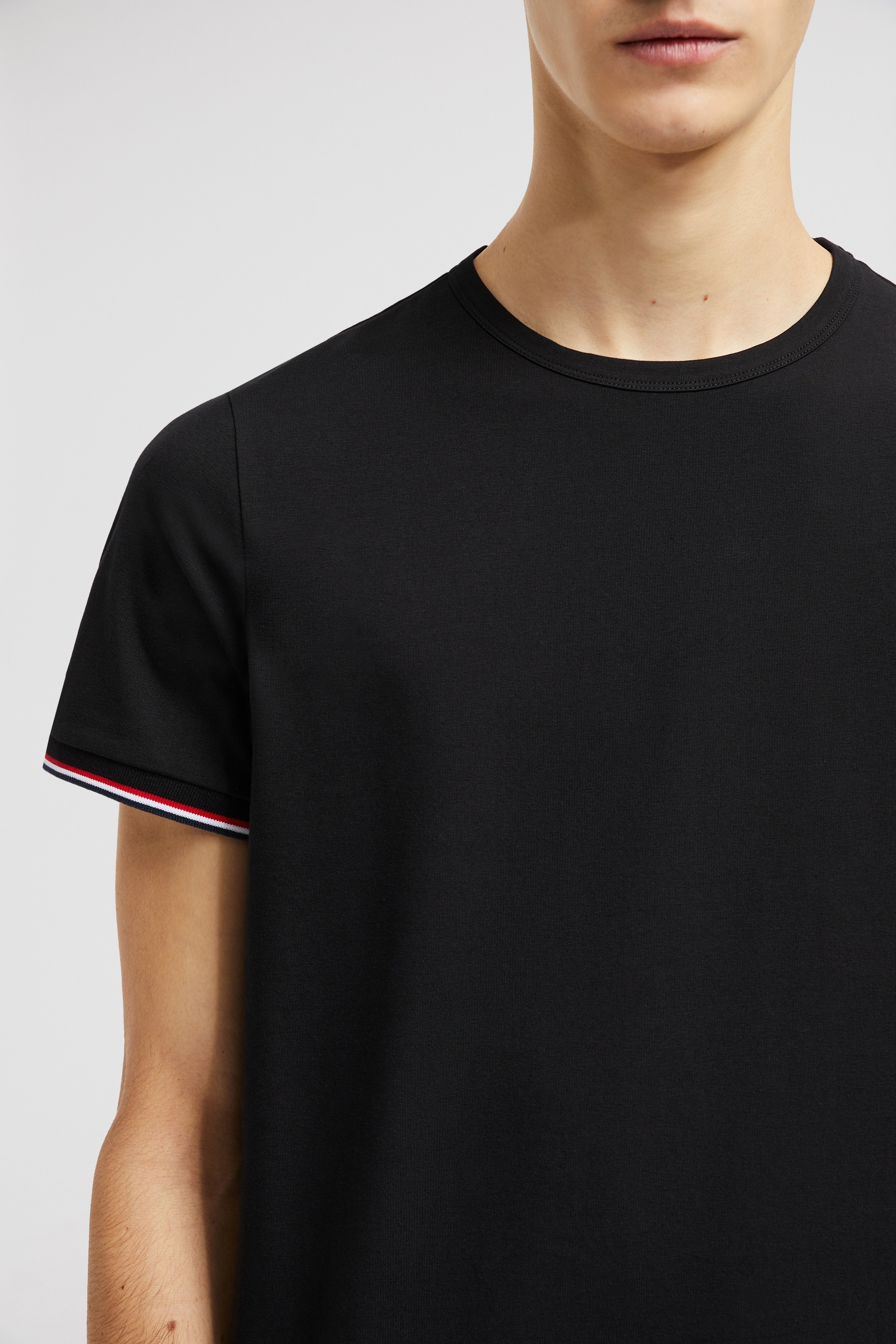 Tricolor-Trimmed Cotton T-Shirt - 6