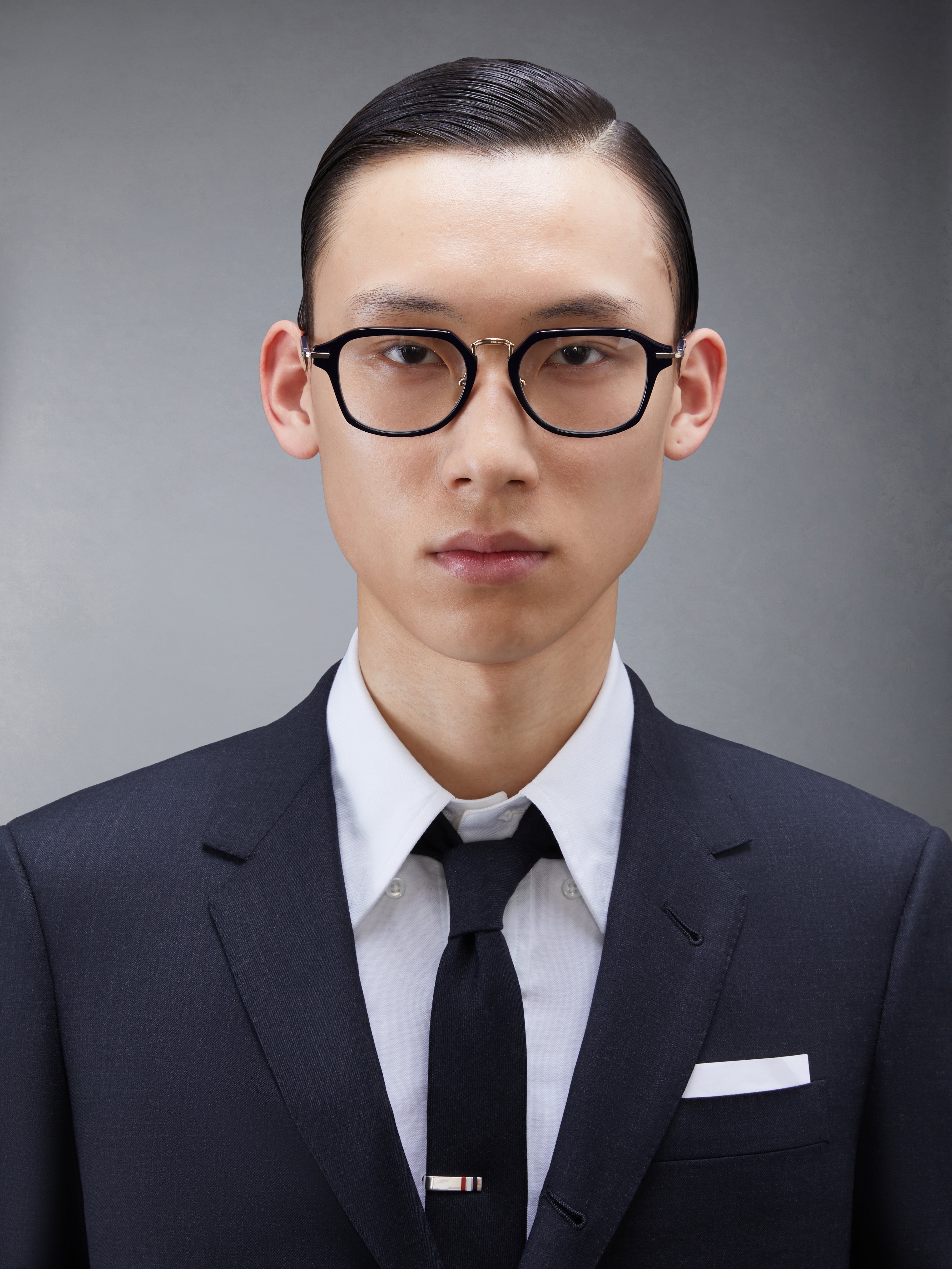 ACETATE AND TITANIUM RECTANGULAR EYEGLASSES - 2
