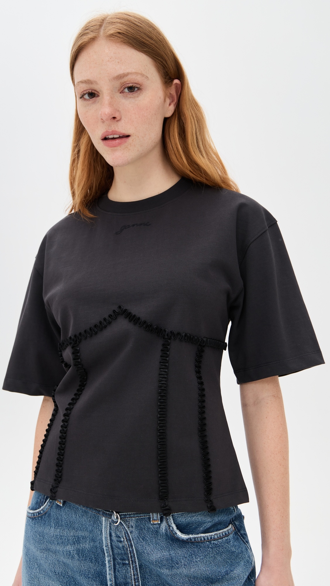 Heavy Cotton Tie Back Waisted T-shirt - 6