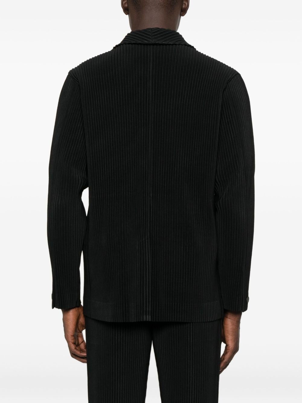 pleated button blazer - 4