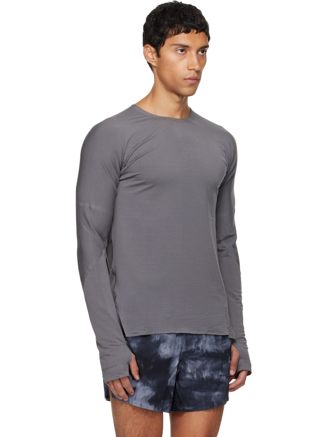 Gray Running Long Sleeve T-shirt - 2