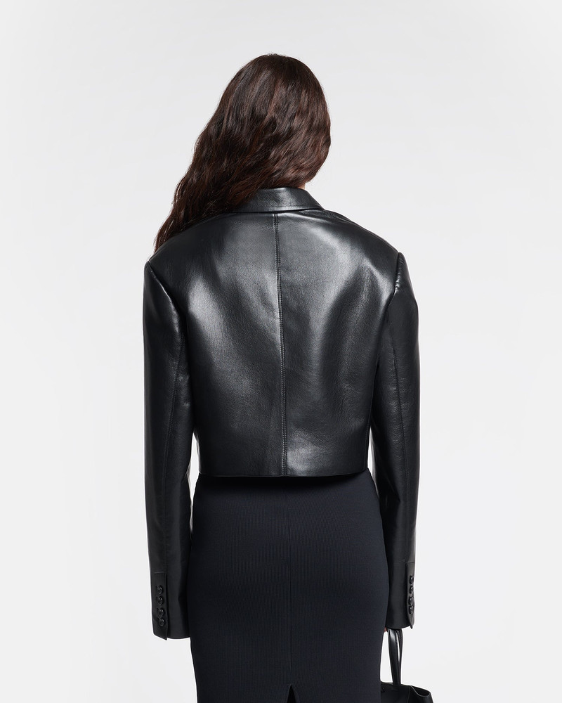 Cropped Okobor™ Alt-Leather Blazer 3
