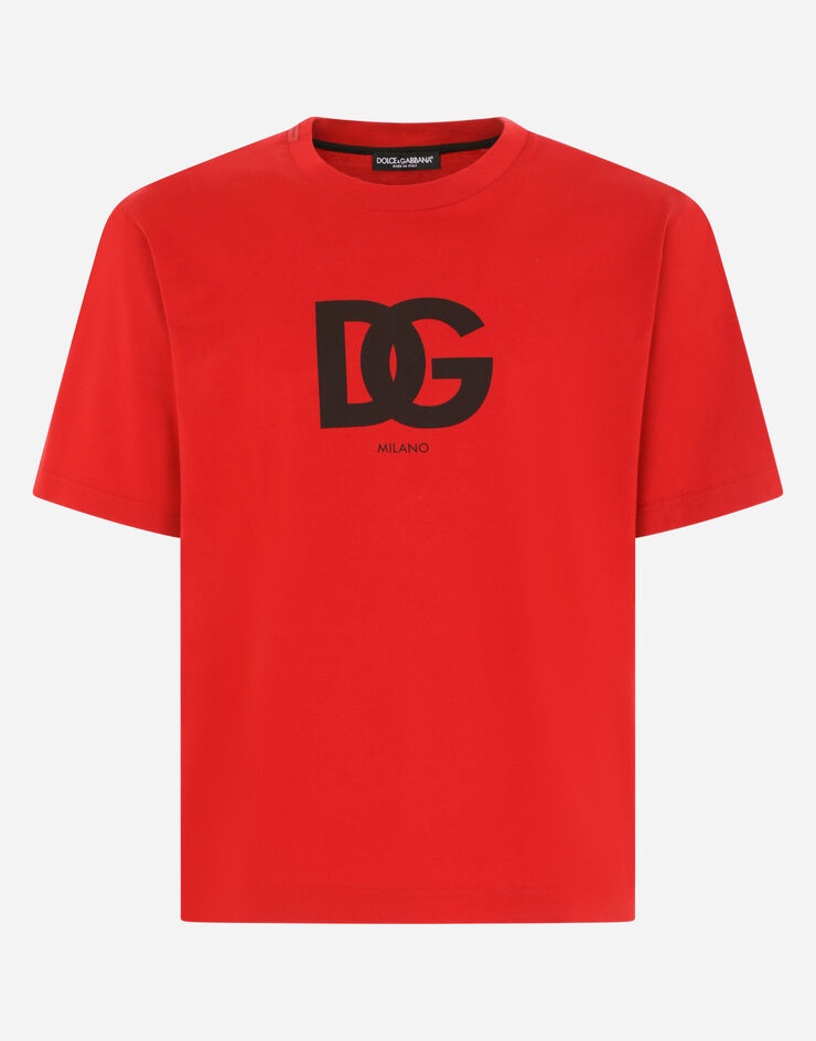 Cotton T-shirt with DG logo print - 3