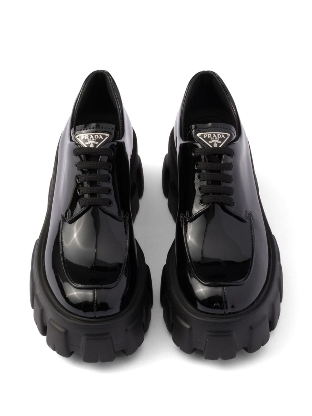 Monolith patent leather lace-up shoes - 4