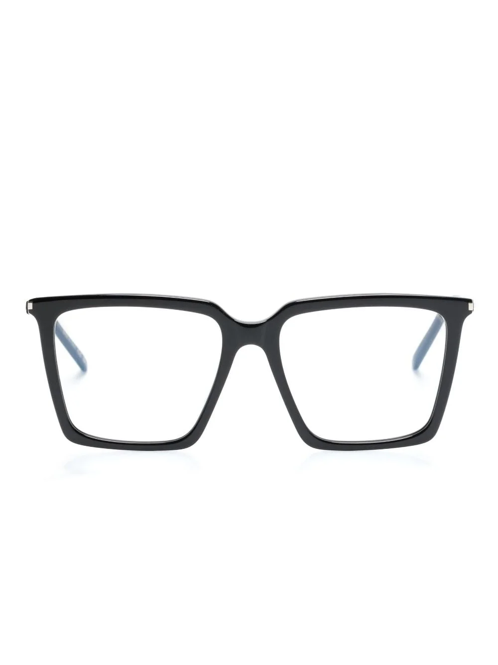 logo-engraved square-frame glasses - 1