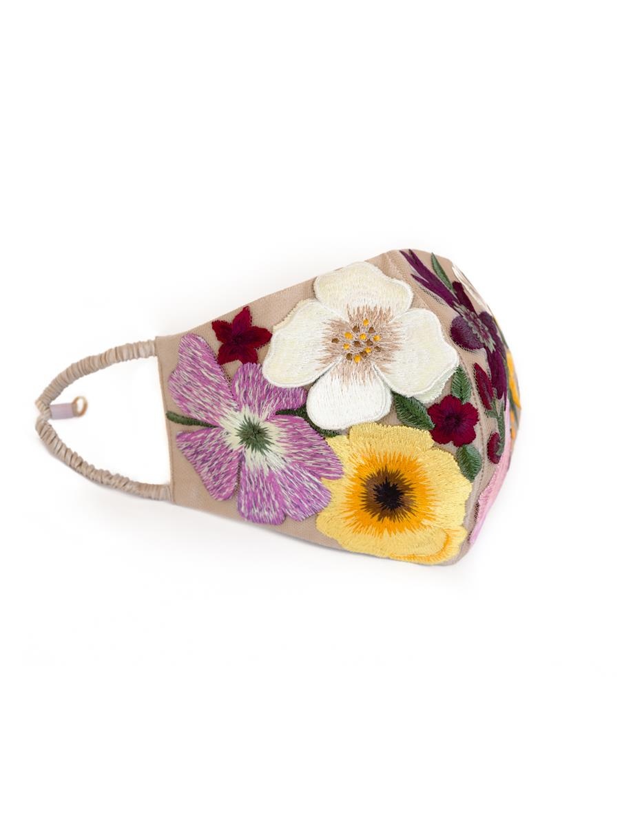 FLORAL EMBROIDERED MASK - 2