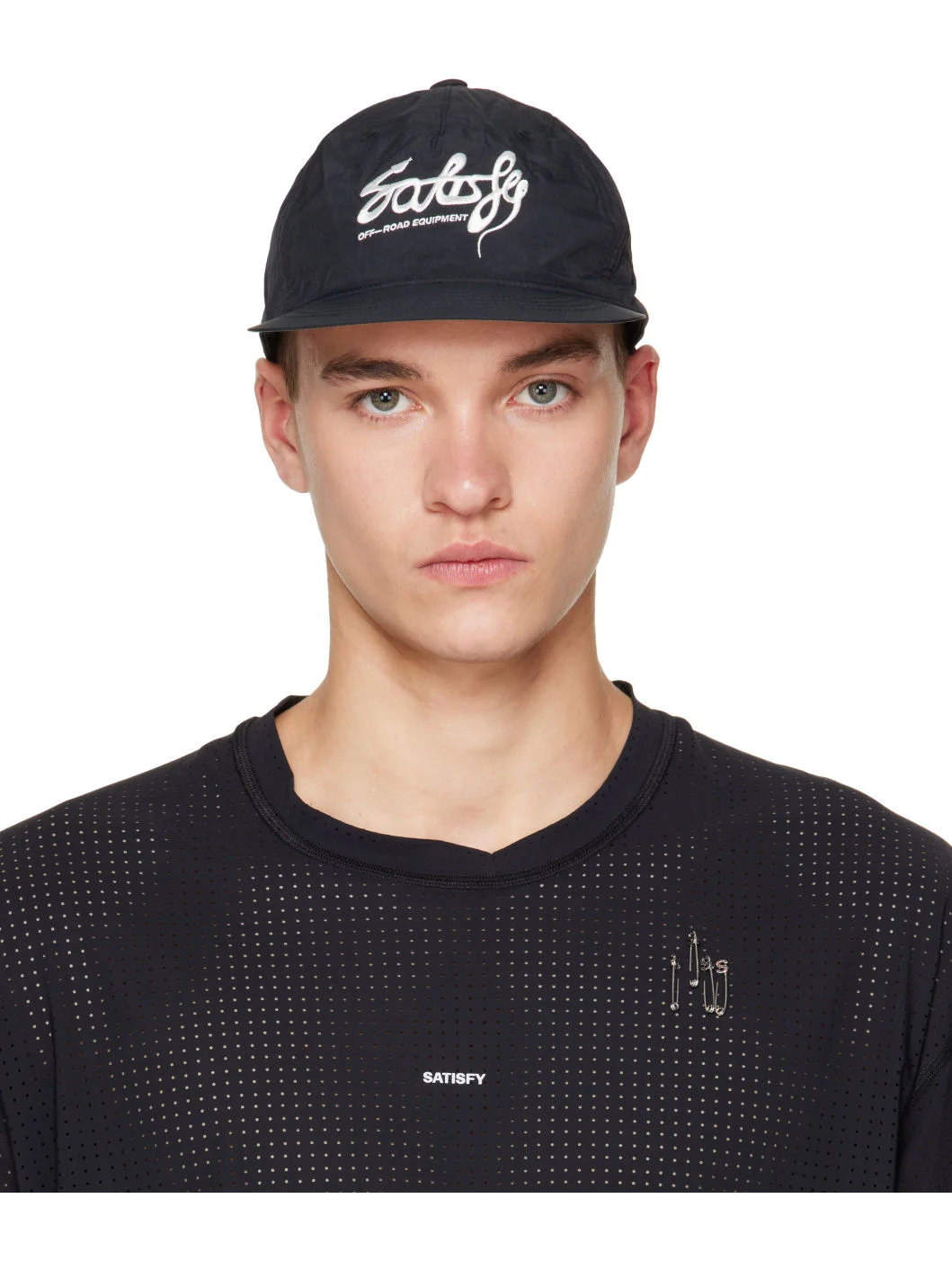 Black FliteSilk 5 Panel Pinch Cap - 1