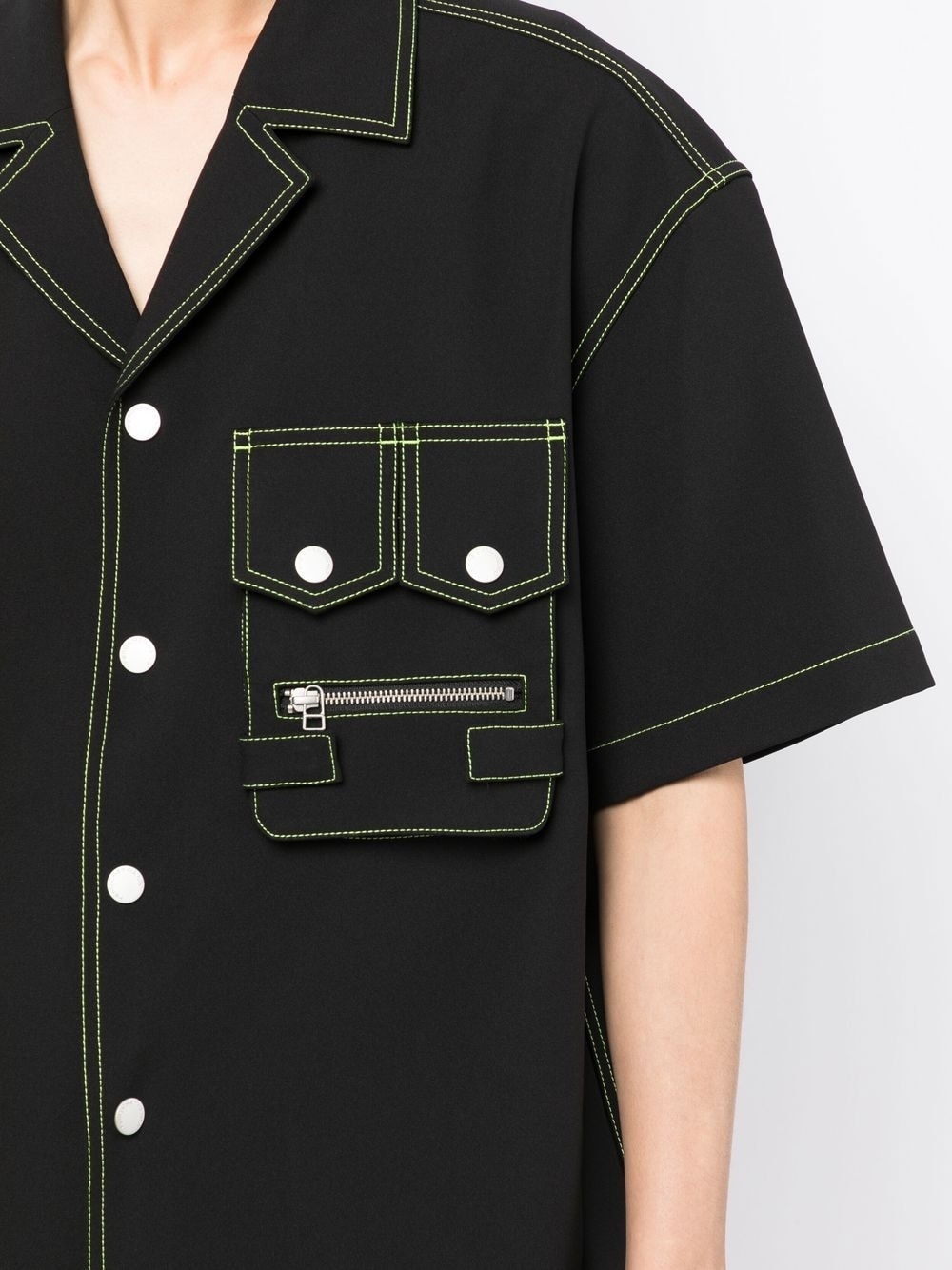 contrast-stitch short-sleeve shirt - 5