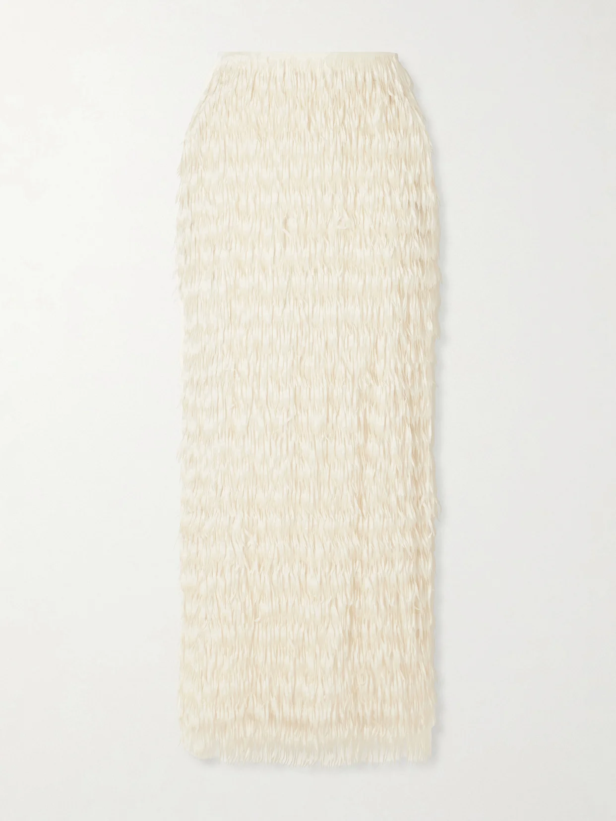 Resonate Fringed Satin Midi Skirt - 1