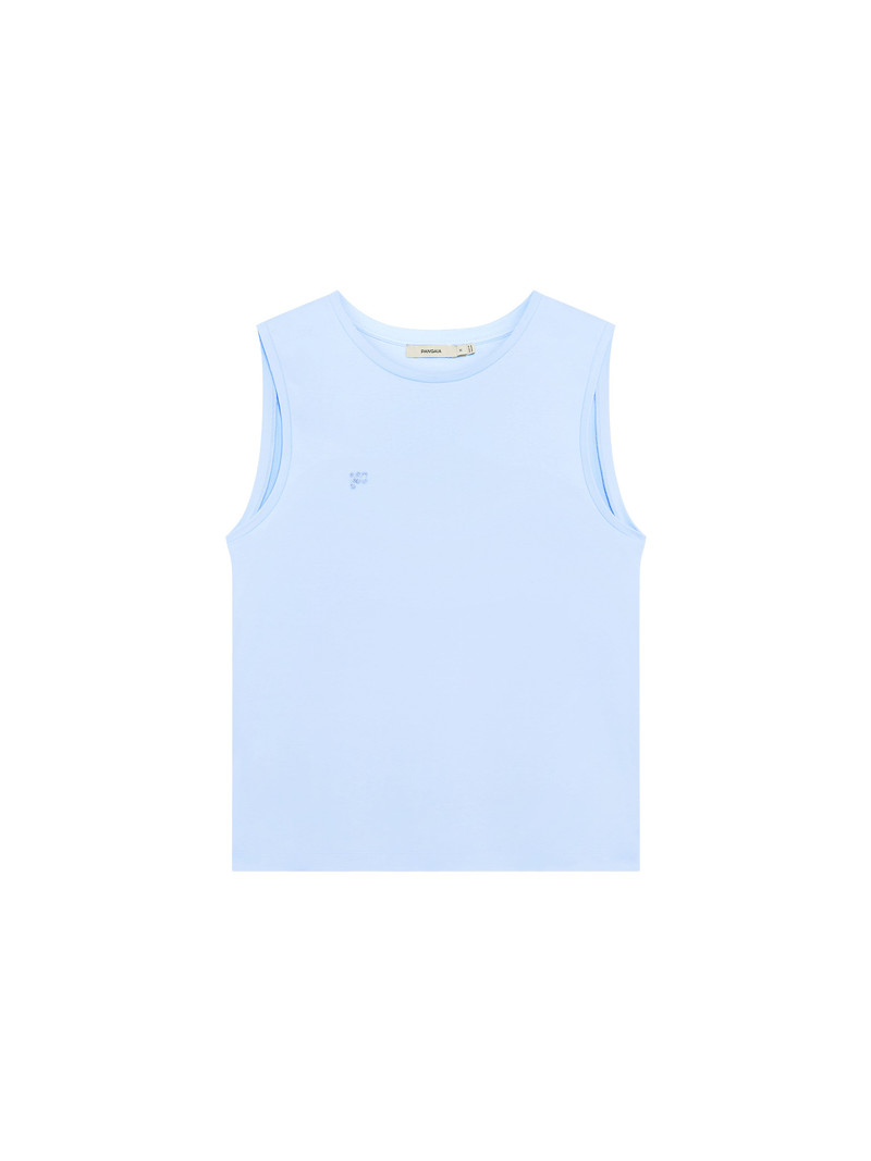 Mens Sleeveless T-Shirt - Wildflower Blue 1