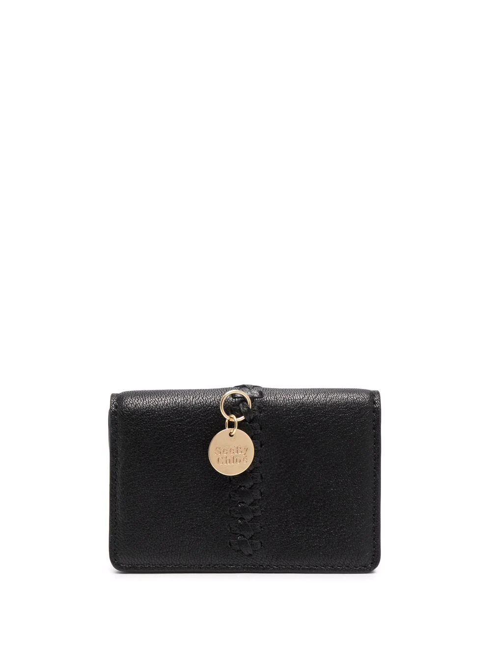 charm-detail leather wallet - 1